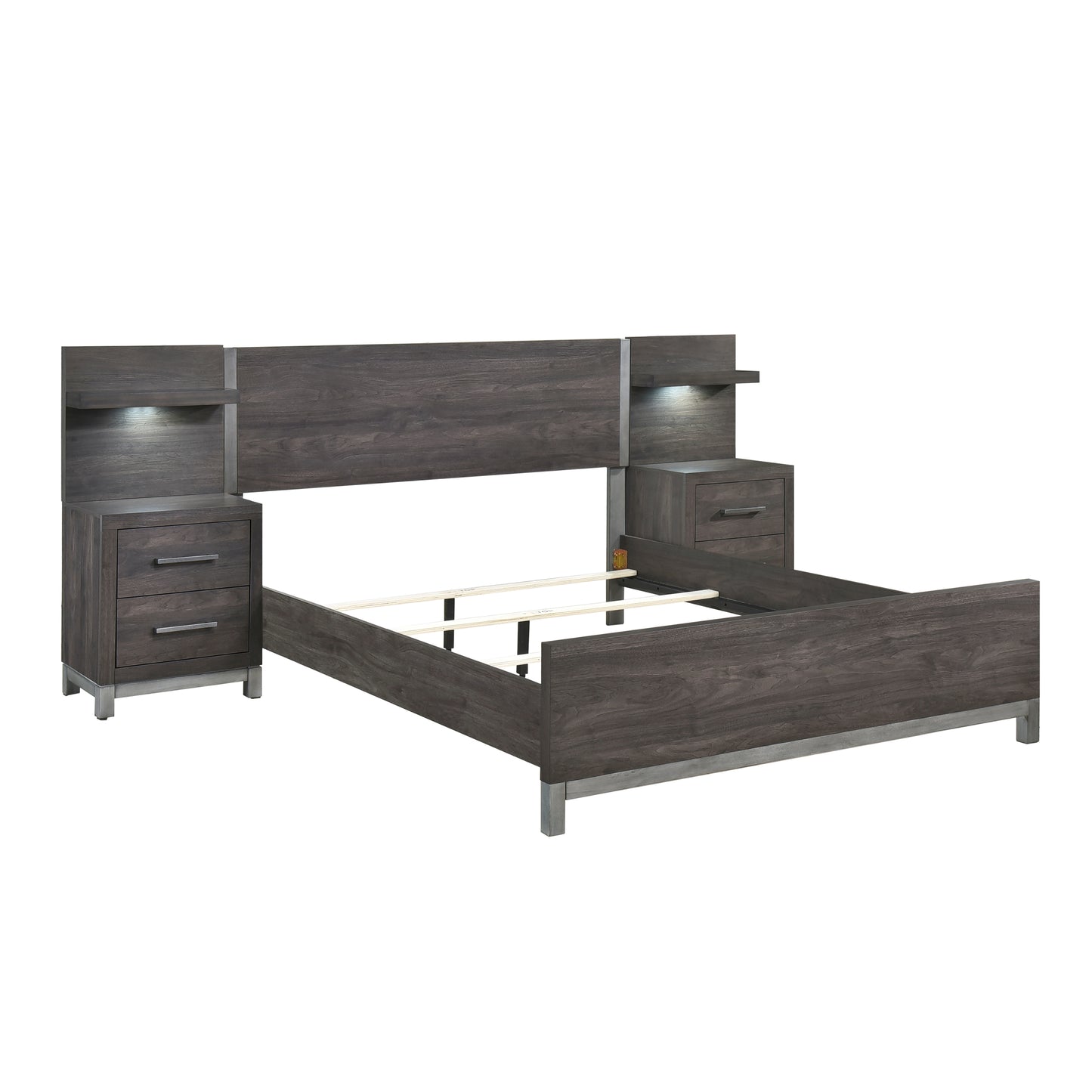 Homelegance Queen Bed in 5pc Set Finish for Elegant Comfort 1577DG-1-WB