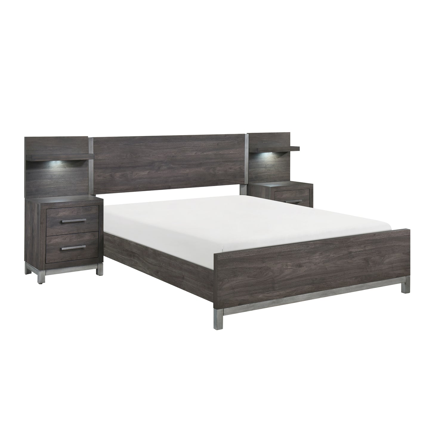 Homelegance Queen Bed in 5pc Set Finish for Elegant Comfort 1577DG-1-WB