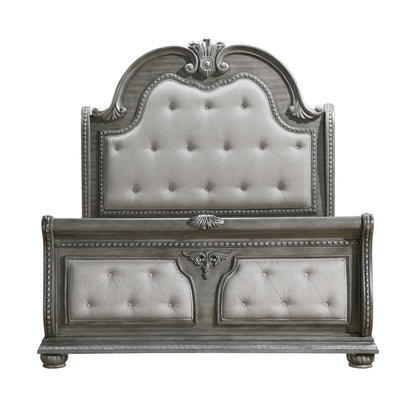 Homelegance Queen Bed Bennington Gray Finish Luxurious Design 1583-1