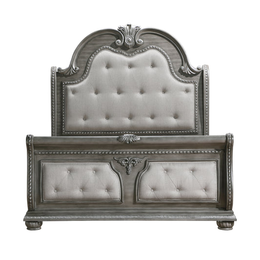 Homelegance Queen Bed Bennington Gray Finish Luxurious Design 1583-1