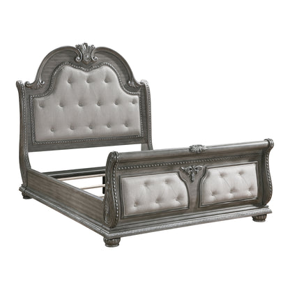 Homelegance Queen Bed Bennington Gray Finish Luxurious Design 1583-1