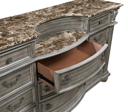 Homelegance Dresser Bennington Gray Finish with Marble Top 1583-5