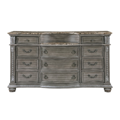 Homelegance Dresser Bennington Gray Finish with Marble Top 1583-5