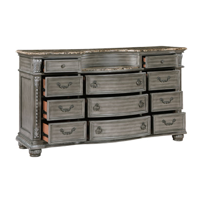Homelegance Dresser Bennington Gray Finish with Marble Top 1583-5