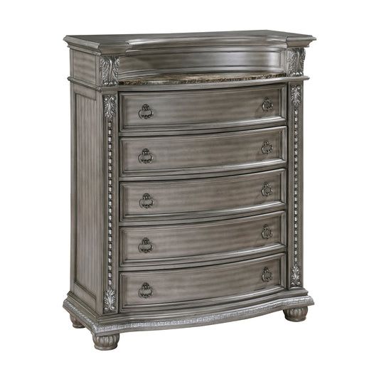 Homelegance Chest Bennington Gray Finish with Marble Top 1583-9