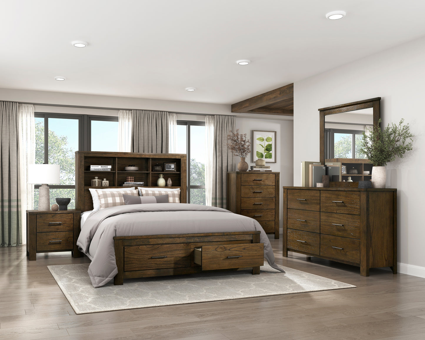 Homelegance Chest Sullivan Wire Brushed Oak Finish Elegant Storage Solution 1592-9