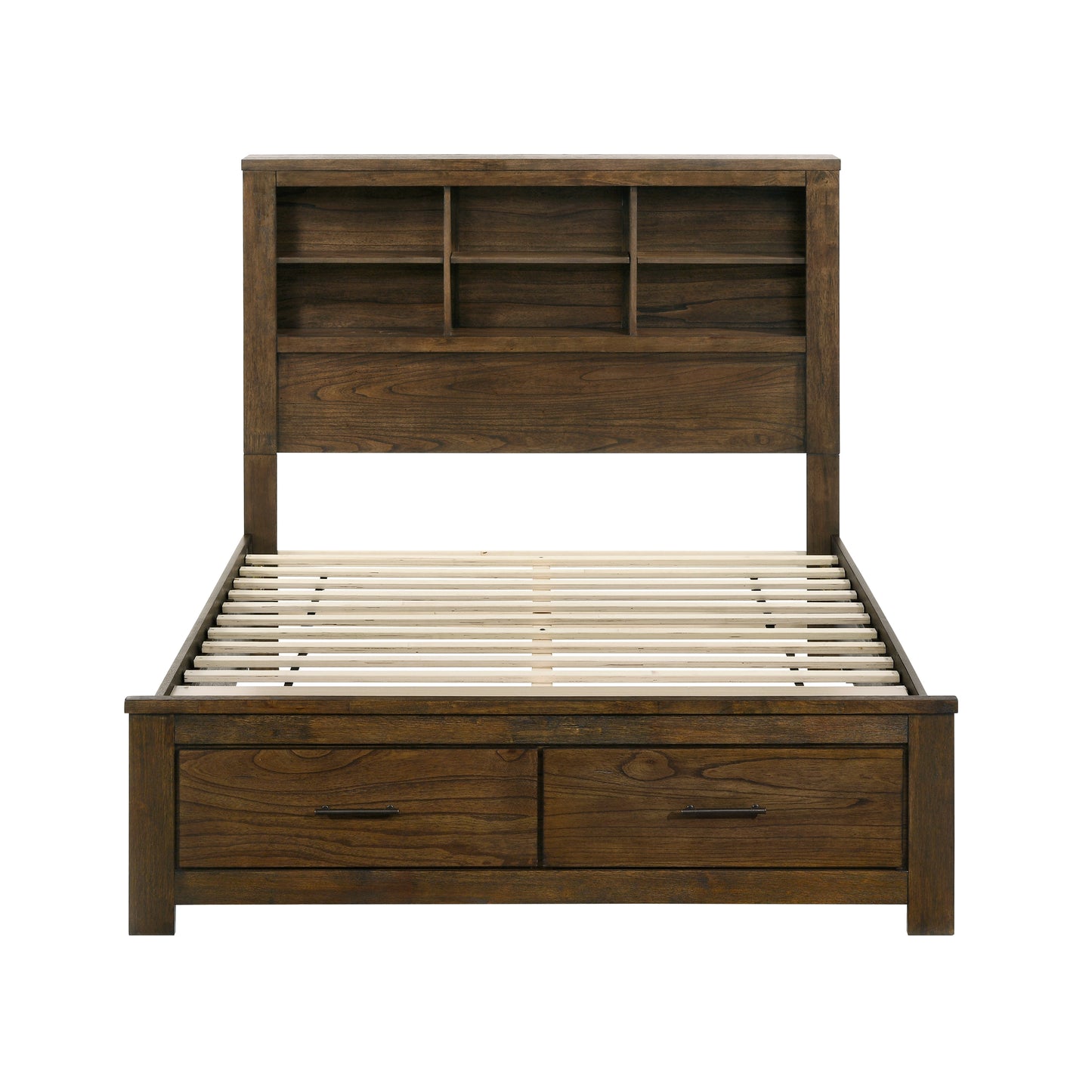 Homelegance Queen Bed Sullivan Wire-Brushed Oak Finish with Storage 1592-1