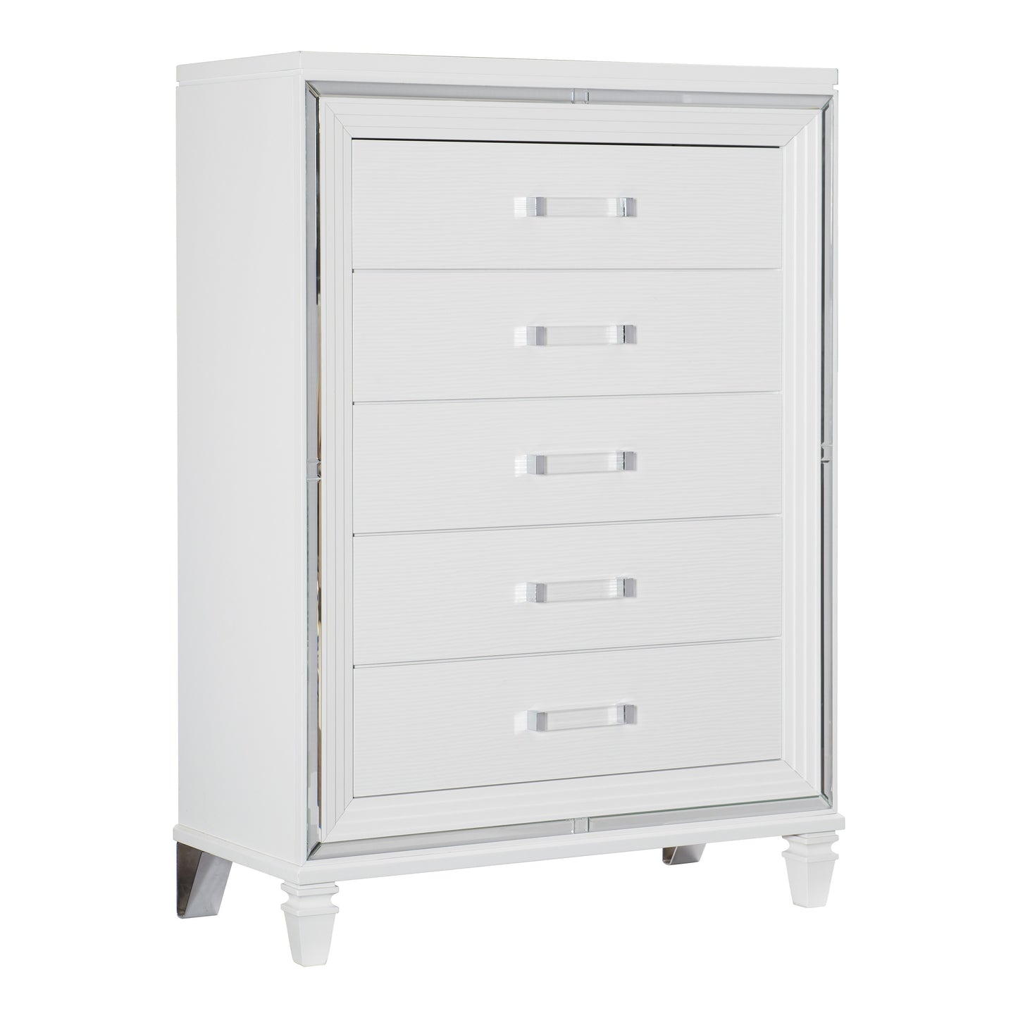 Homelegance Tamsin Chest White Metallic Finish Elegant Storage 1616W-9