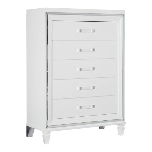 Homelegance Tamsin Chest White Metallic Finish Elegant Storage 1616W-9
