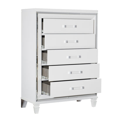 Homelegance Tamsin Chest White Metallic Finish Elegant Storage 1616W-9