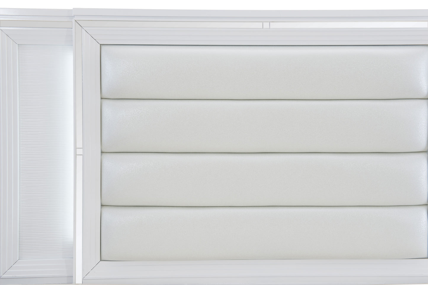 Homelegance Queen Bed Tamsin White Finish with LED Lighting and Storage 1616W-1