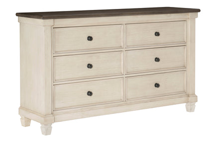 Homelegance Dresser Weaver Antique White Rosy Brown Finish 1626-5