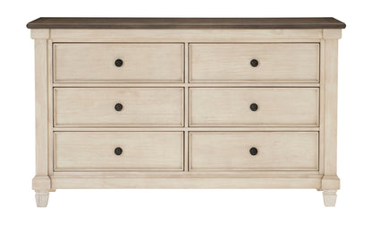 Homelegance Dresser Weaver Antique White Rosy Brown Finish 1626-5