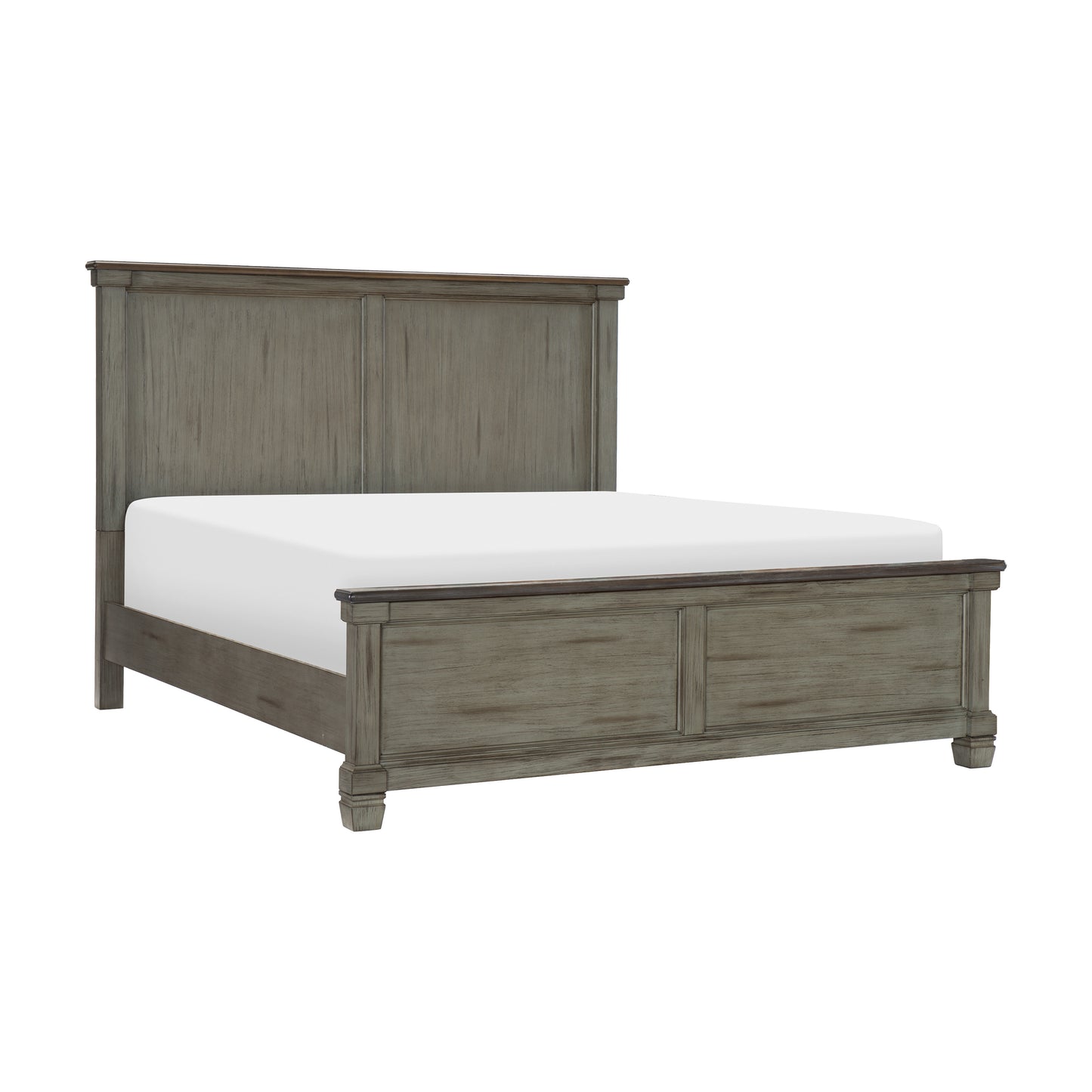 Homelegance Queen Bed Weaver Coffee Antique Gray 1626GY-1