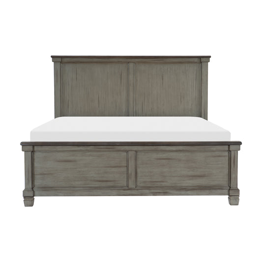 Homelegance Queen Bed Weaver Coffee Antique Gray 1626GY-1