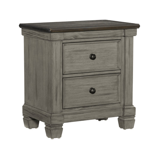 Homelegance Nightstand Weaver Antique Gray Coffee Finish 1626GY-4
