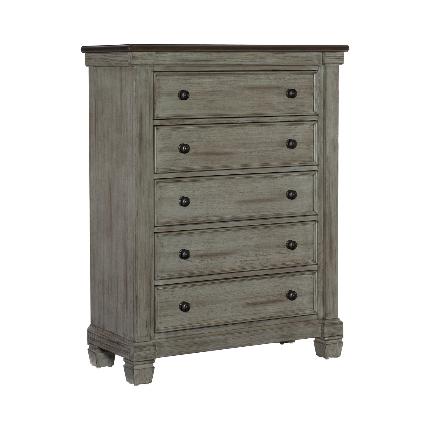 Homelegance Chest Weaver Antique Gray Finish with Coffee Top 1626GY-9