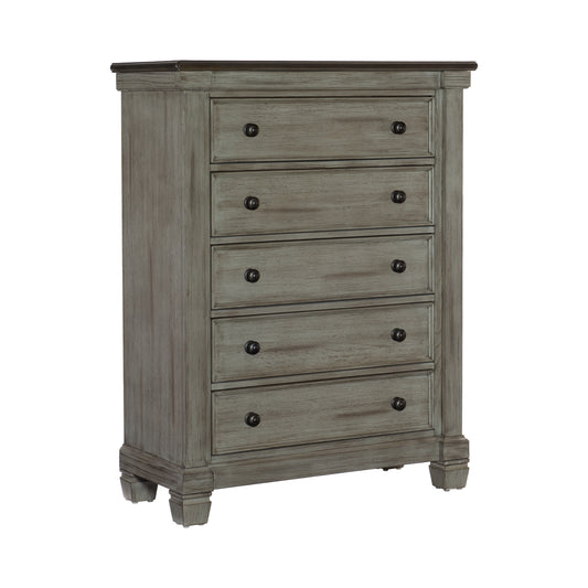 Homelegance Chest Weaver Antique Gray Finish with Coffee Top 1626GY-9