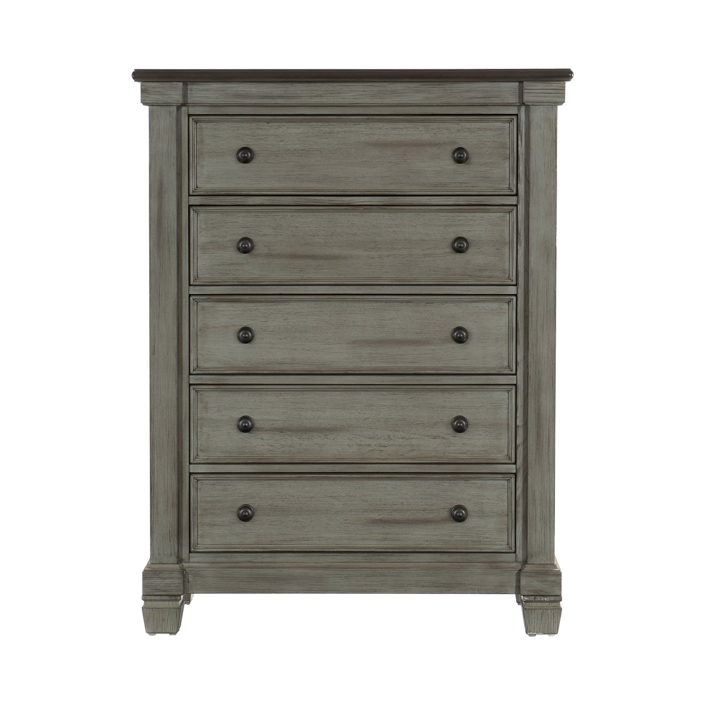 Homelegance Chest Weaver Antique Gray Finish with Coffee Top 1626GY-9