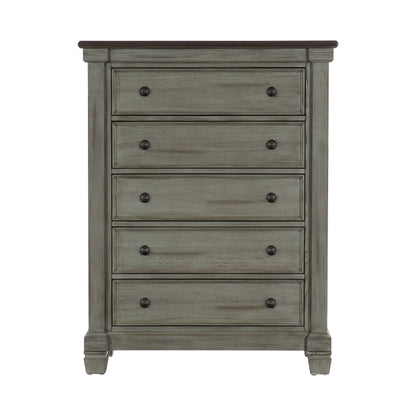 Homelegance Chest Weaver Antique Gray Finish with Coffee Top 1626GY-9