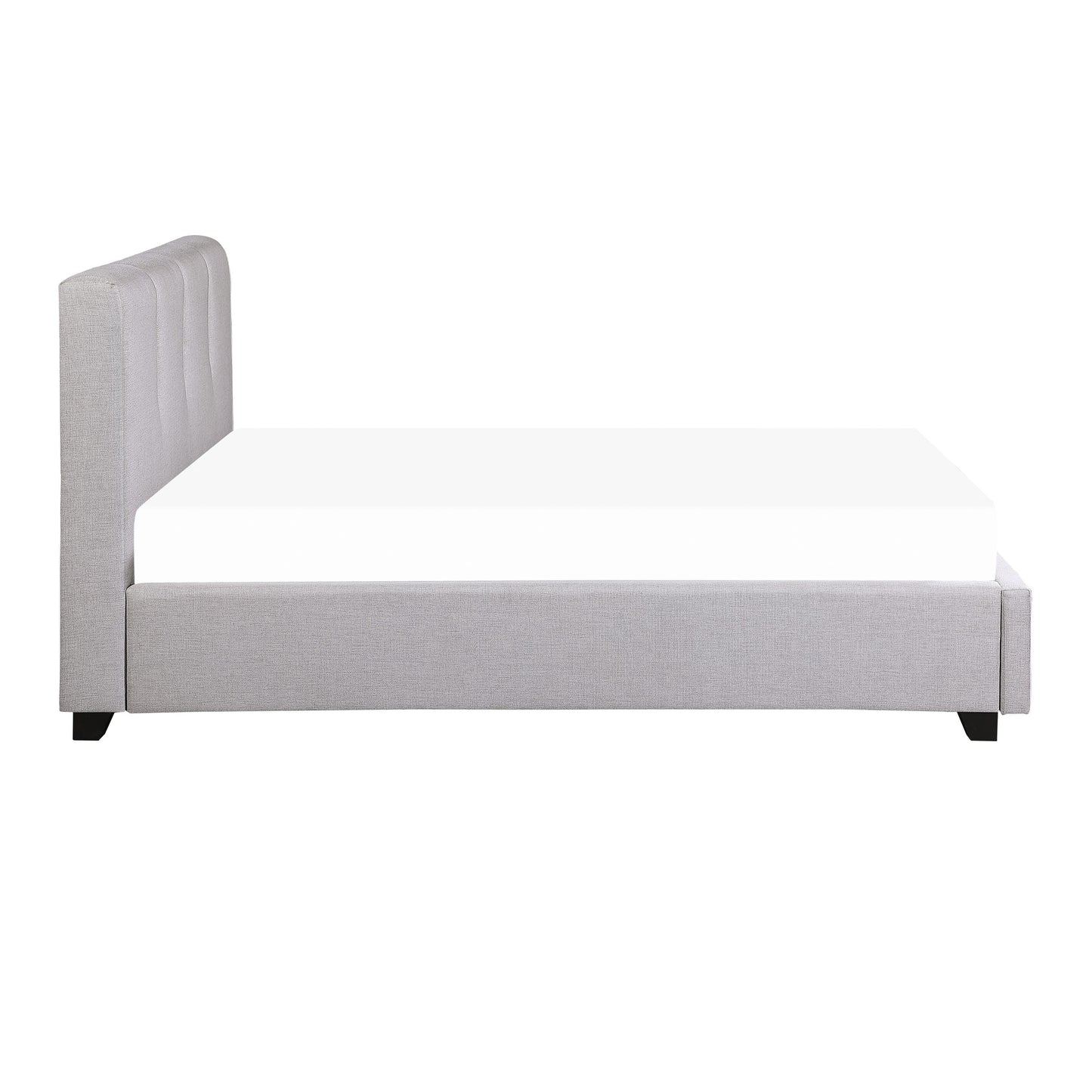 Homelegance Queen Bed Aitana Gray Linen-Like Fabric with Storage 1632-1DW