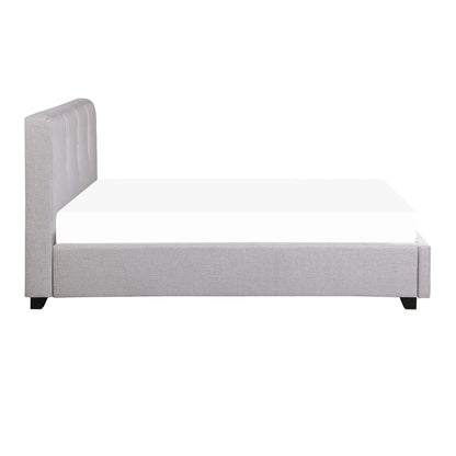 Homelegance Queen Bed Aitana Gray Linen-Like Fabric with Storage 1632-1DW
