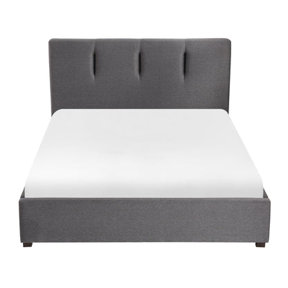 Homelegance Aitana Queen Bed Graphite Linen-Like Fabric with Storage 1632GH-1DW