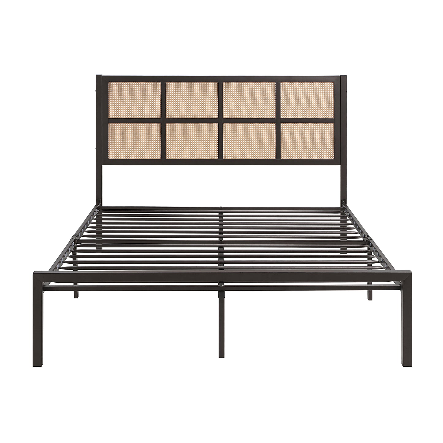 Homelegance Queen Bed Sanibel Dark Bronze Faux Cane Headboard 1635DZ-1