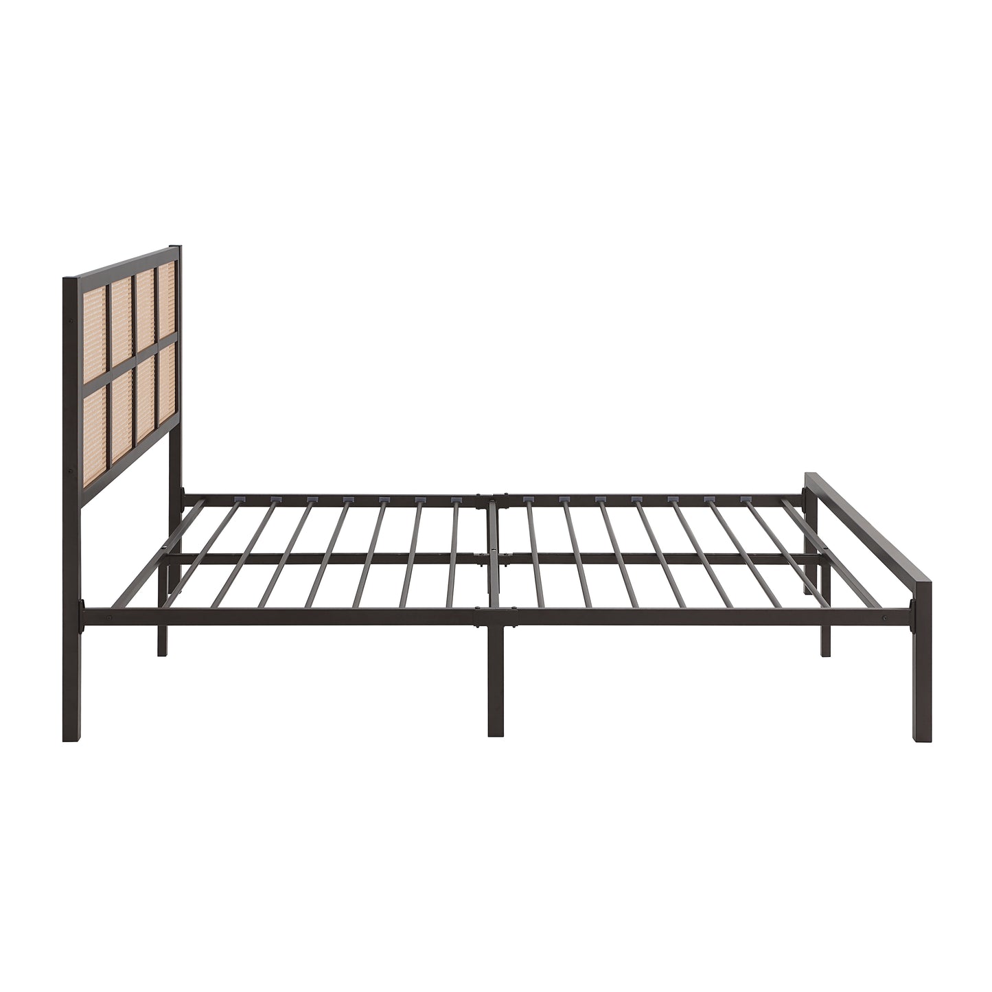 Homelegance Queen Bed Sanibel Dark Bronze Faux Cane Headboard 1635DZ-1