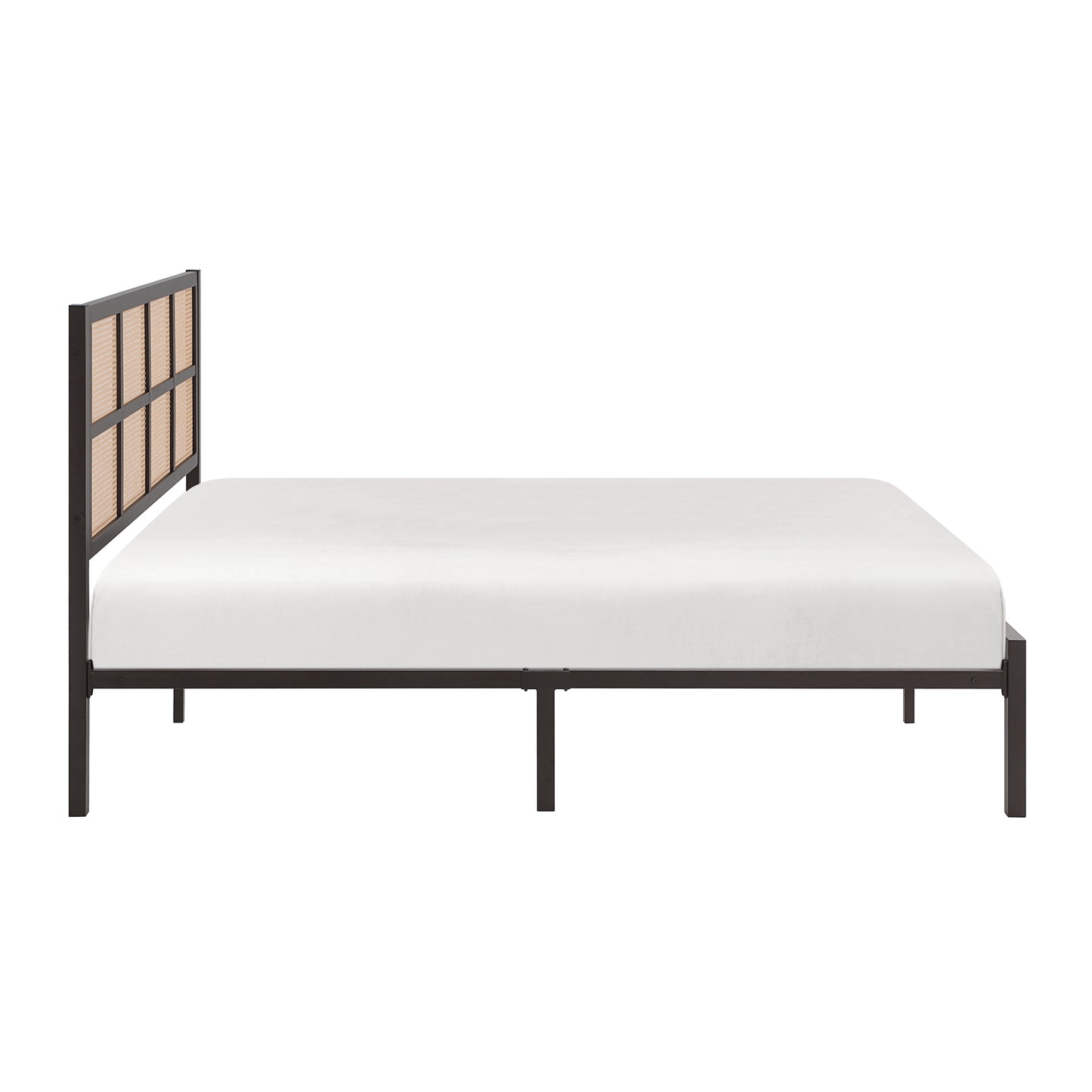 Homelegance Queen Bed Sanibel Dark Bronze Faux Cane Headboard 1635DZ-1