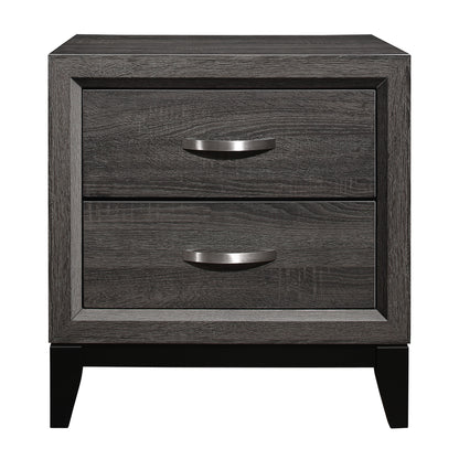 Homelegance Nightstand Davi Gray Modern Elegance with Ample Storage 1645-4