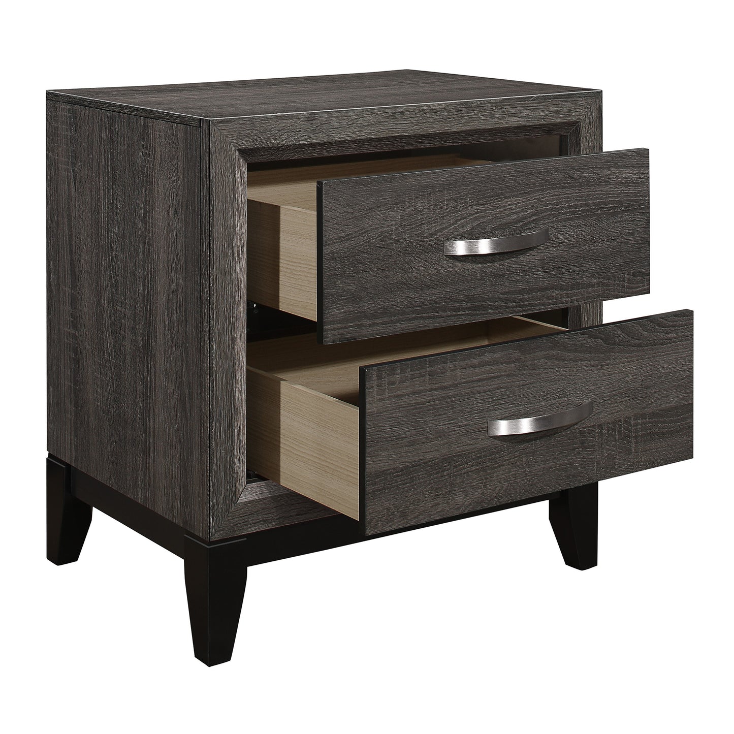Homelegance Nightstand Davi Gray Modern Elegance with Ample Storage 1645-4