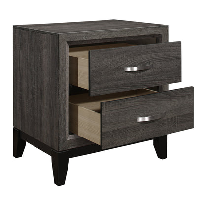 Homelegance Nightstand Davi Gray Modern Elegance with Ample Storage 1645-4