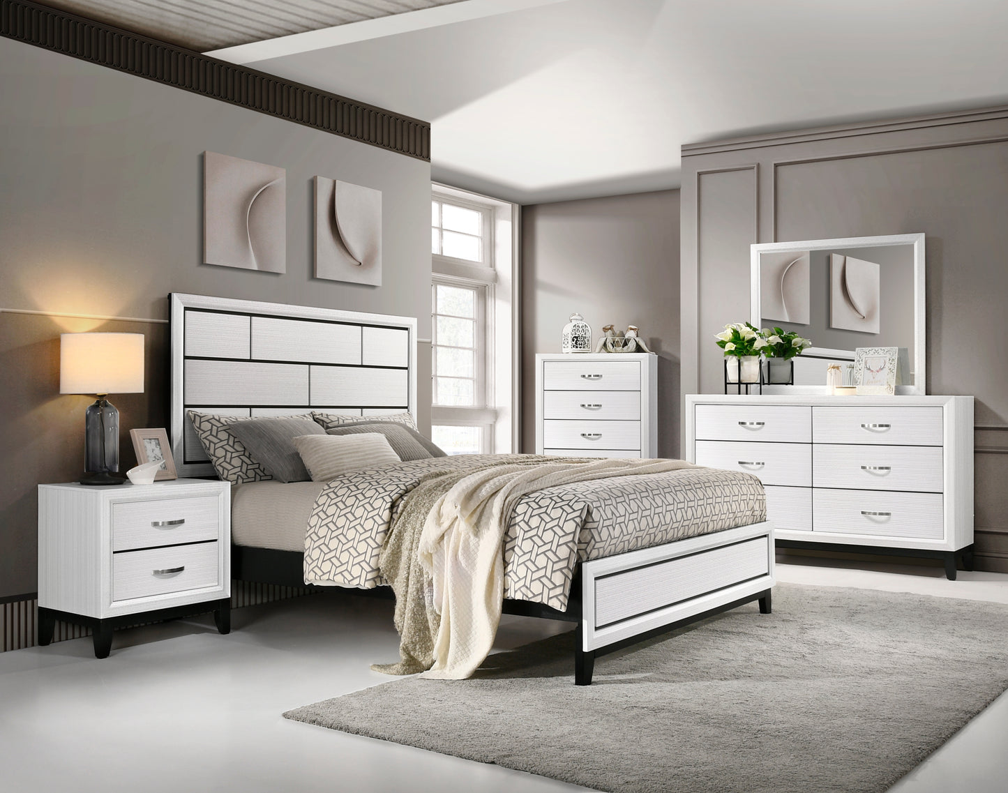 Homelegance Dresser Davi White Finish Elegant Storage Solution 1645WH-5