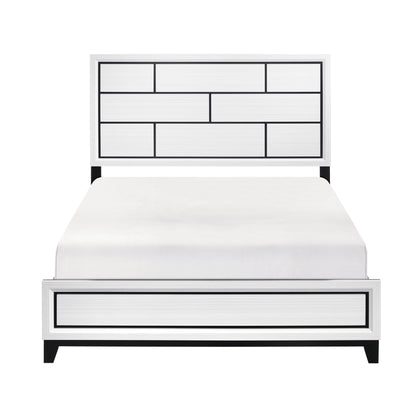 Homelegance Queen Bed Davi White Finish 1645WH-1
