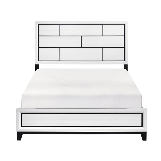 Homelegance Queen Bed Davi White Finish 1645WH-1