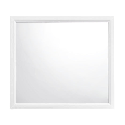 Homelegance Dresser Mirror Davi White Wood Grain Finish 1645WH-6
