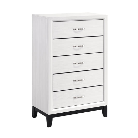 Homelegance Davi Chest White Finish with Chrome Pulls 1645WH-9