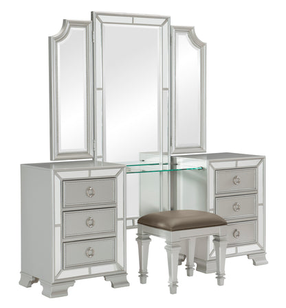 Homelegance Vanity Benches Avondale Silver Gray Finish 1646-14