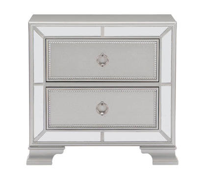 Homelegance Avondale Nightstand Silver Finish 1646-4