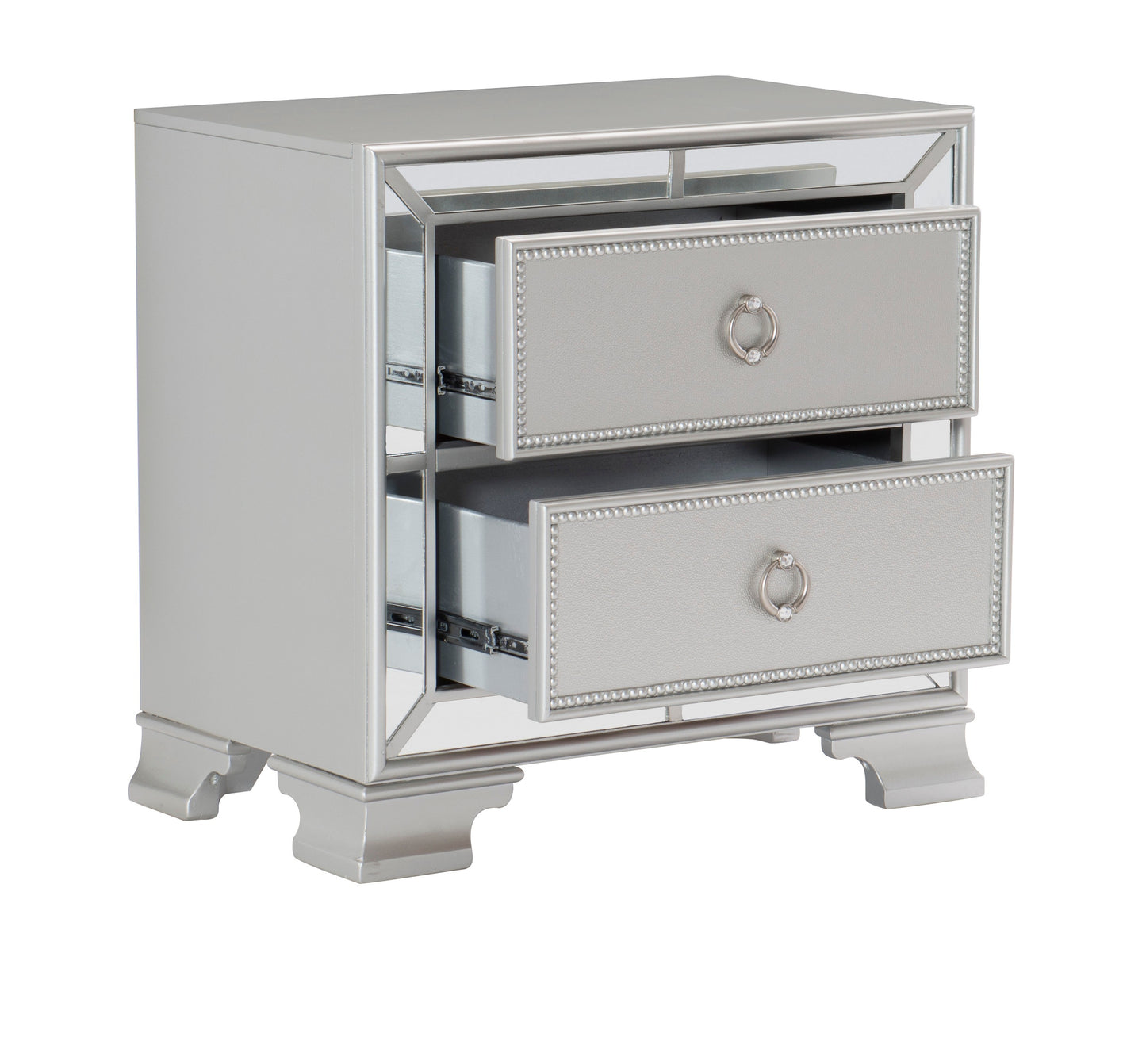 Homelegance Avondale Nightstand Silver Finish 1646-4