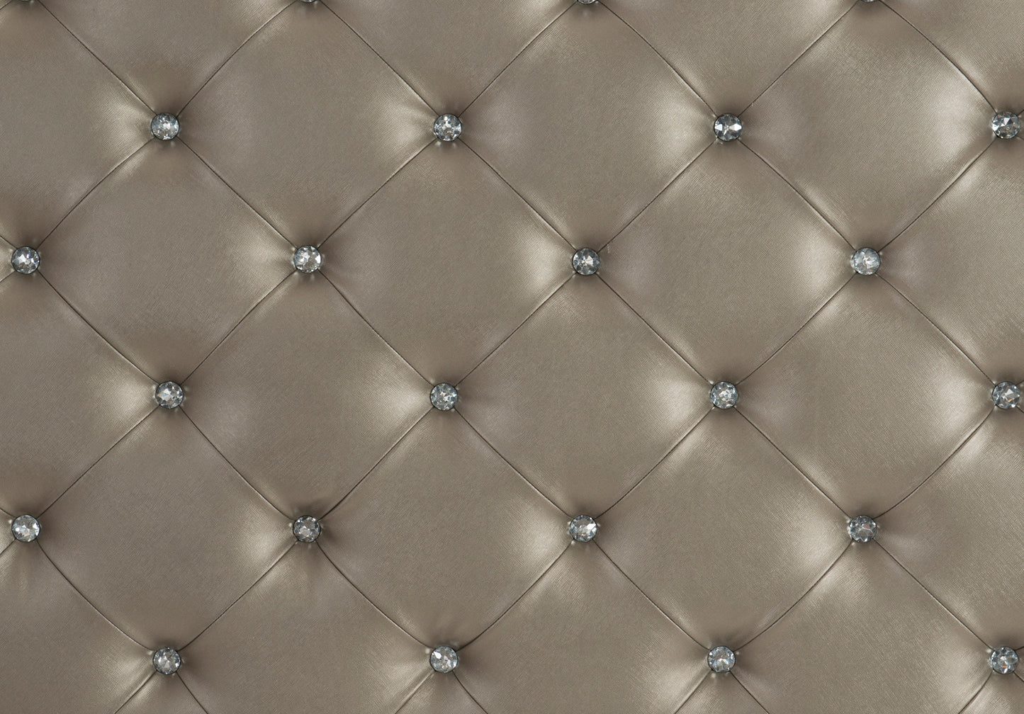 Homelegance Queen Bed Avondale Silver Finish with Crystal Tufted Accents 1646-1