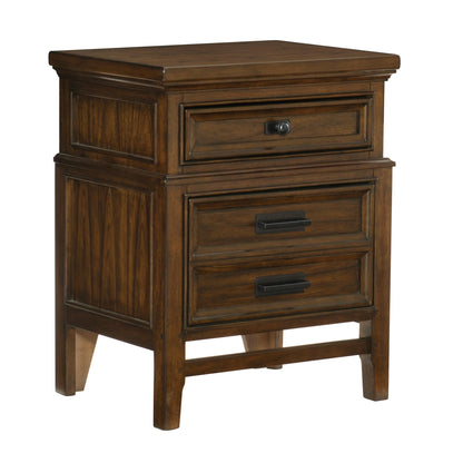 Homelegance Nightstand Frazier Park Brown Cherry Finish 1649-4