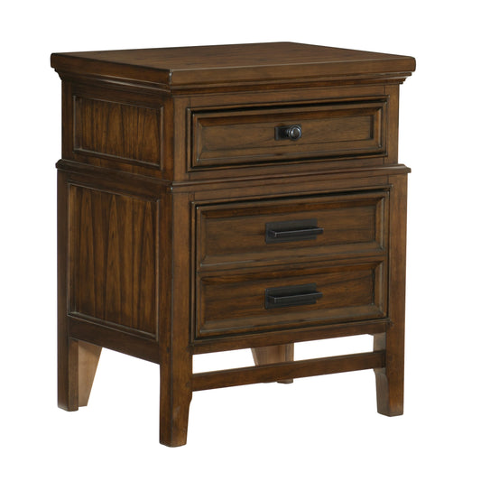Homelegance Nightstand Frazier Park Brown Cherry Finish 1649-4
