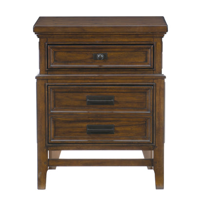 Homelegance Nightstand Frazier Park Brown Cherry Finish 1649-4