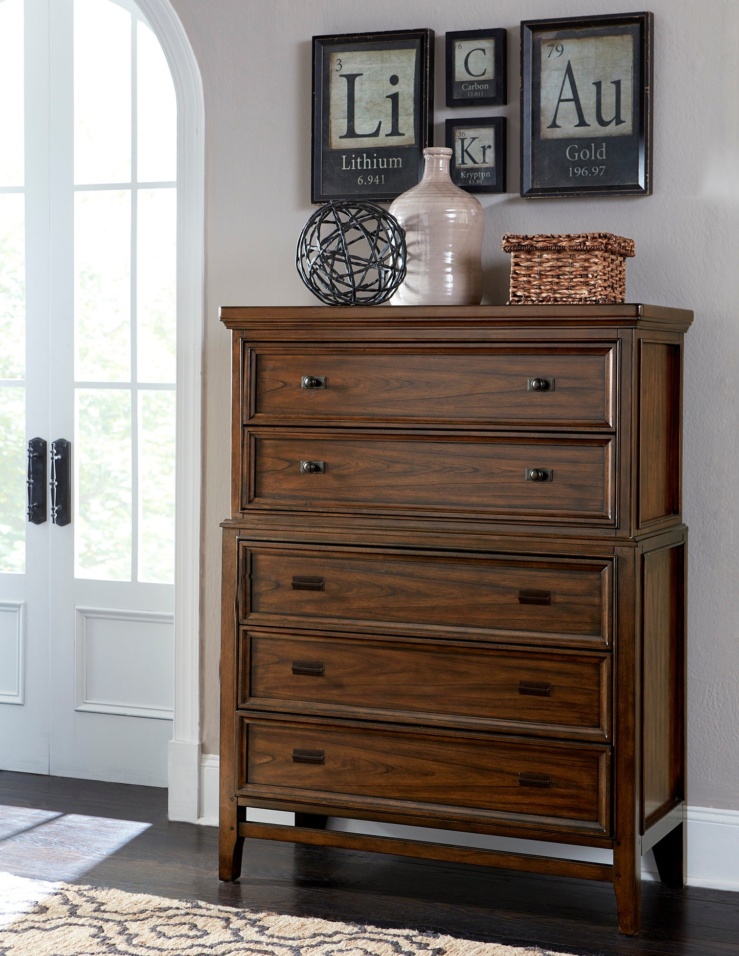 Homelegance Chest Frazier Park Brown Cherry Finish 1649-9