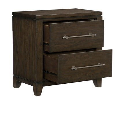 Homelegance Nightstand Griggs Dark Brown with Dovetail Drawers 1669-4