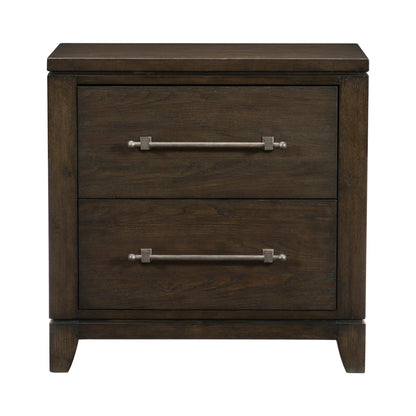 Homelegance Nightstand Griggs Dark Brown with Dovetail Drawers 1669-4