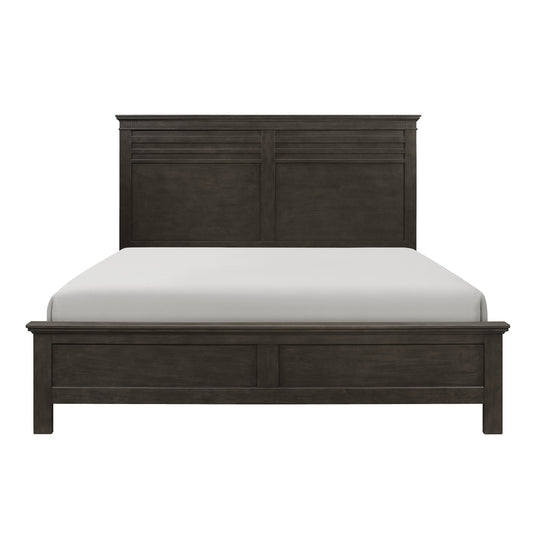 Homelegance Queen Bed Blaire Farm Charcoal Gray Finish 1675-1