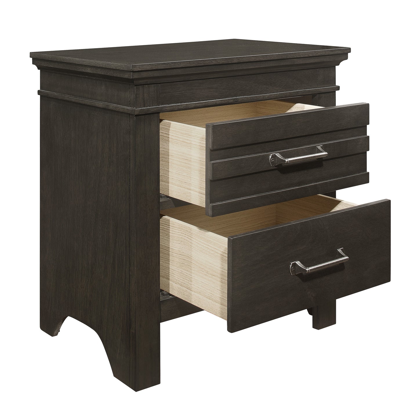 Homelegance Nightstand Blaire Farm Charcoal Gray Finish 1675-4